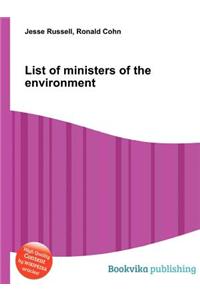 List of Ministers of the Environment