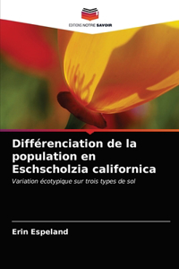 Différenciation de la population en Eschscholzia californica
