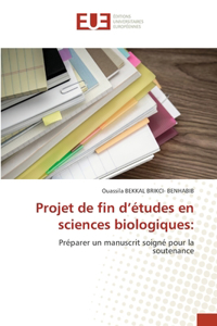 Projet de fin d'études en sciences biologiques