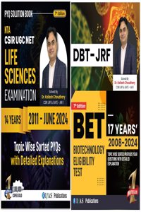 CSIR NET Life Science and DBT JRF PYQ Combo Book - (2011-June 2024) Topic Wise Sorted Previous Year Questions with Detailed Solutions -Best Book for CSIR NER Life Science Exams -IFAS.