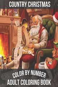 Country Christmas Color By Number Adult Coloring book