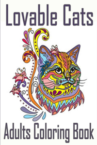 Lovable Cats Adults Coloring Book