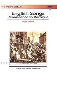 English Songs: Renaissance to Baroque