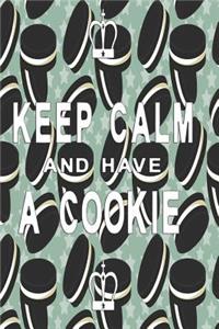 Notizbuch Keep Calm and have a cookie