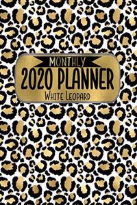 Monthly 2020 Planner White Leopard