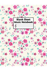 Blank Sheet Music Notebook