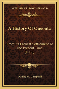 A History Of Oneonta