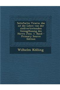 Satisfactio Vicaria