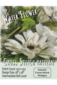 Water Flower Cross Stitch Pattern