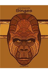 Livre de coloriage pour adultes Singes