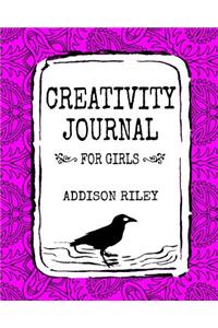 Creativity Journal for Girls: A Notebook to Write in and Color Diary Keepsake