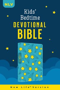 Kids' Bedtime Devotional Bible: Nlv [Aqua Stars]