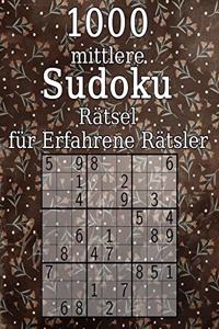 1000 mittlere Sudoku Rätsel für Erfahrene Rätsler