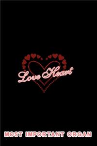 Notizbuch Love Heart Most important Organ