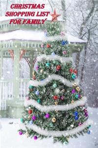 Christmas Shopping List for Family