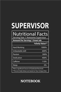 Nutritional Facts Supervisor Awesome Notebook