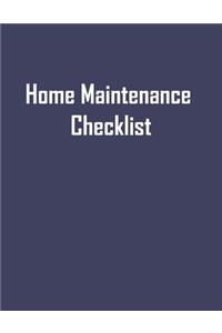 Home Maintenance Checklist