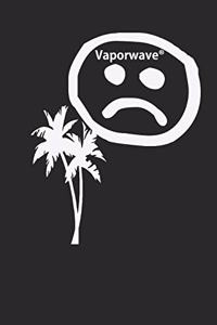 White Vaporwave Palm Tree Seapunk 120 Page Notebook Lined Journal
