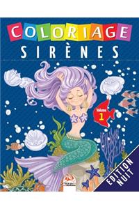 Coloriage Sirènes - Volume 1 - Edition nuit