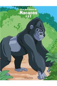 Livro para Colorir de Macacos 1 & 2