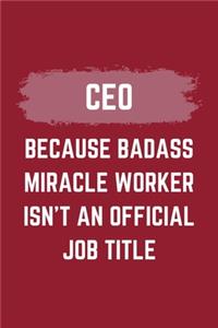 CEO Because Badass Miracle Worker Isn't An Official Job Title