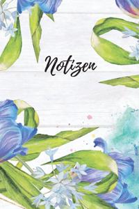 Notizen: Blanko Violett Floral Design Heft für Aufzeichnungen Lettering Handschrift - Kreatives Geschenk für Kinder und Erwachsene - Frauen Männer Freundinne