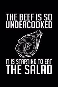 The Beef Is Undercooked It Is Starting To Eat The Salad