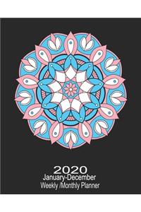 2020 January-December Weekly/Monthly Planner Mandala