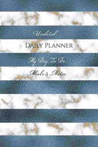 Undated Daily Planner - My Day, To Do, Meals & Notes