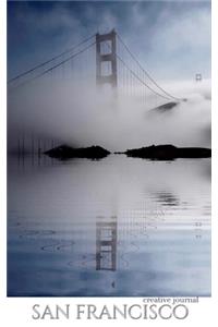 San Francisco stunning golden gate bridge reflections Blank white page Creative Journal