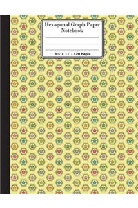 Hexagonal Graph Paper Notebook. 8.5