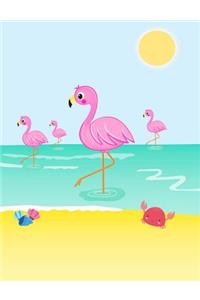 Flamingo Beach Composition Notebook