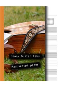Blank Guitar tabs manuscript paper