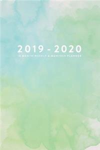 2019 - 2020, 18 Month Weekly & Monthly Planner