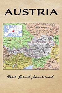 Austria Dot Grid Journal: Softcover Travel Journal, Notebook and Planner for Travelers, Austria Map Cover