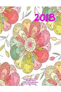 2018- Beautiful Henna Pattern Rainbow Flowers 2017-2018 Academic Year