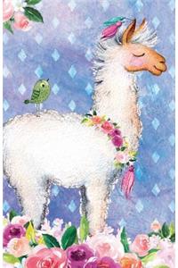 Journal Notebook For Animal Lovers Llama In Flowers
