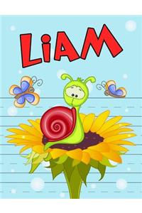 Liam: Personalized Book with Child's Name, Primary Writing Tablet, 65 Sheets of Practice Paper, 1