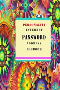 Personality Internet Password Address Log Book