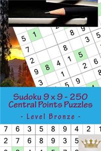Sudoku 9 X 9 - 250 Central Points Puzzles - Level Bronze