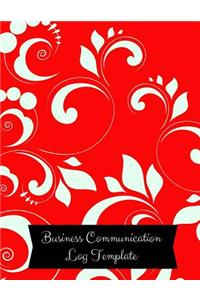 Business Communication Log Template