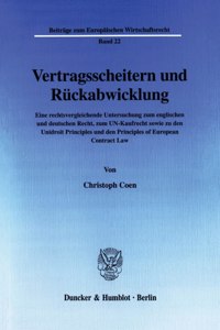 Vertragsscheitern Und Ruckabwicklung