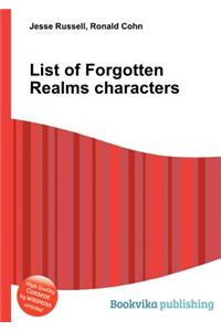 List of Forgotten Realms Characters