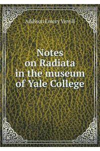 Notes on Radiata in the Museum of Yale College