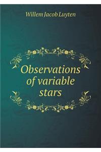 Observations of Variable Stars