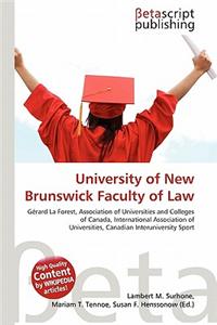 University of New Brunswick Faculty of Law