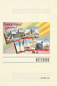Vintage Lined Notebook Greetings from Beach Haven, New Jersey