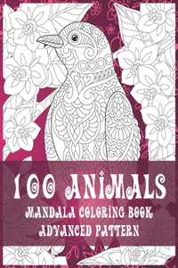 Mandala Coloring Book Advanced Pattern - 100 Animals