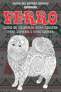 Libro de colorear para adultos para lápices y marcadores - Alivio del estrés Mandala - Animales - Perro