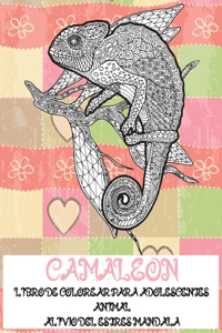 Libro de colorear para adolescentes - Alivio del estrés Mandala - Animal - Camaleón